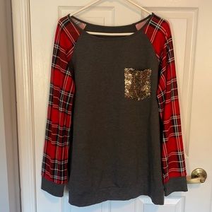 Women’s Sequin Pocket Top